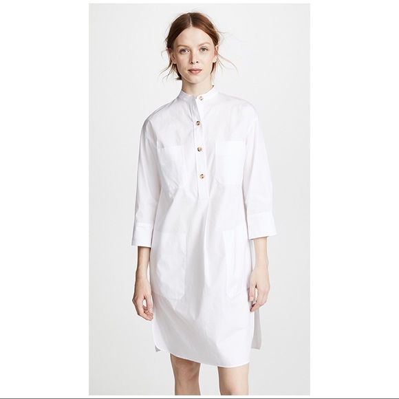 vince white shirt dress